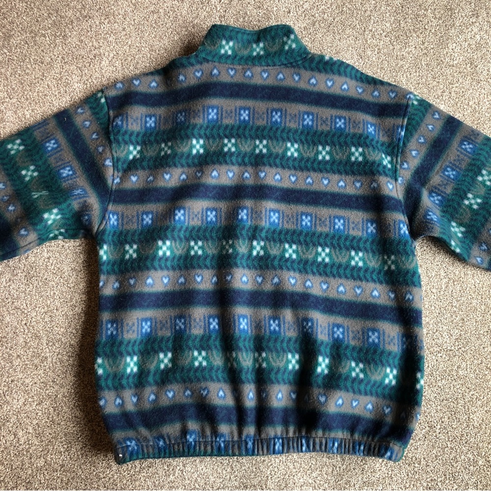 Vintage Bike Patagonia Style Aztec Quarter Zip Sweate… Gem